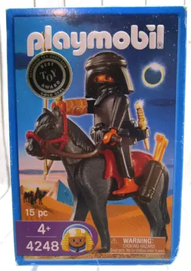4248 Playmobil 2009 Geobra Egyptian Robber On Black Horse Arrows #4248 New In Box
