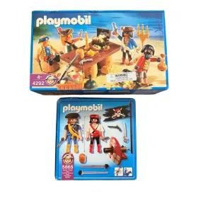 5865 Playmobil 4292 Pirate Gang W Booty Treasure And Cannon Set New Toys