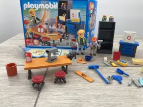 4326 Playmobil Carpenters Wood Shop Class City Life Figures Toy Playset 2009