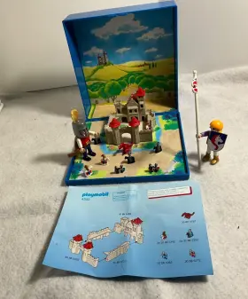 4333 Playmobil - Knights Castle Micro World Scale Mini Magnetic Set Complete