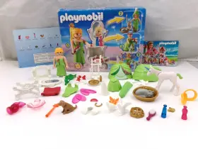 4338 Playmobil Princess Multi Set Fairy Unicorn Spinning Wheel In Box