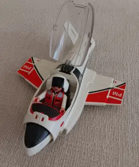 4342 Playmobil Click And Go Jet Plane Rocket Fighter