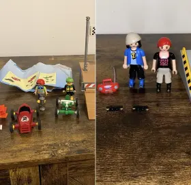 4141 Playmobil 4415 Lot Sets And Skaters Soapbox Derby Ramps Retired