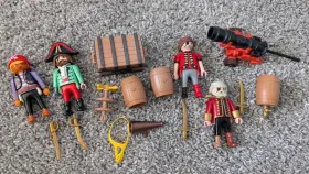 4424 Playmobil Pirate Lot - Figures Cannon Swords Anchor Wheel Blackbeard 5736