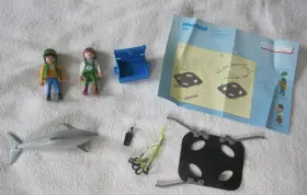 4466 Playmobil Dolphin Rescue Transport Kit Figures Set Zoo