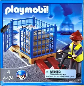 4474 Playmobil Pallet Loader 2004 New In Sealed Box