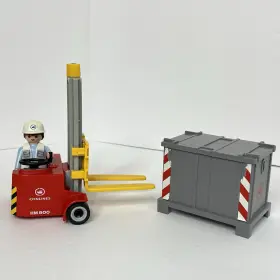 4476 Playmobil Mini Forklift Harbor Dock Freight Warehouse Shipping Complete
