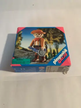 4533 Playmobil Vintage Character Hunter Trapper Rare White Beard New - Box Wear