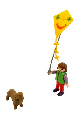 4543 Playmobil Vintage Victorian Girl With Kite And Dog Complete No Box