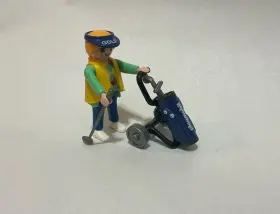 4606 Playmobil Lady Golfer Female Complete With Clubs