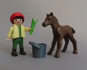 4647 Playmobil Child With Foal Complete