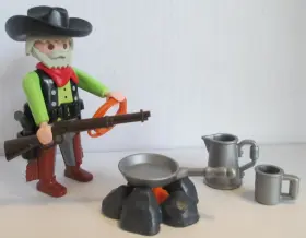 4665-a Playmobil Cowboy With Accessories 4665 Vintage