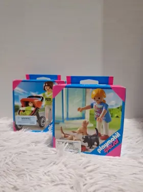4697 Playmobil 4687/4697 2 Special 4687 Woman With Puppies And Baby New Sealed