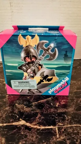 4746 Playmobil Special Black Knight With Double Edge Axe In Original Box Sealed