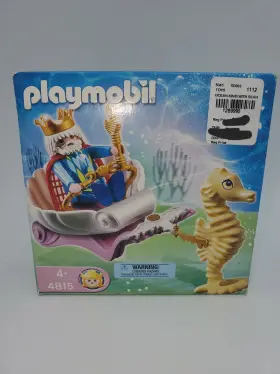 4815 Playmobil New Set Ocean King Neptune And Seahorse Carriage 2008