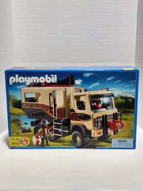 4839 Playmobil Safari Adventure Truck New 2006 Canoe Oars Shovel Campfire