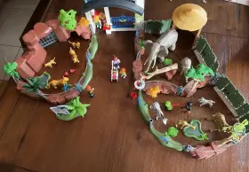 4850 Playmobil Large Zoo Giraffes Lions Zebra Elephants