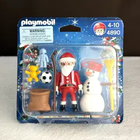 4890 Playmobil New And Sealed 2008 Santa Claus Christmas Snowman Figure Toy Set