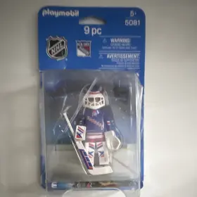 Playmobil 5081 Nhl New York Rangers Goalie Figure 9pc Set 2014
