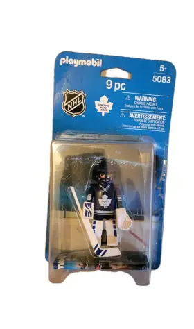 5083 Playmobil Nhl Hockey Toronto Maple Leafs Goalie Player Figure New With Dmgdbox