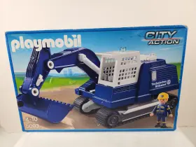 5093 Playmobil Thw Excavator Crawler New Sealed 2015 Rare Hard To Find