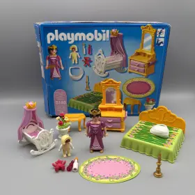 5146 Playmobil Retired Royal Nursery Princess Bed Chamber With Cradle Orig Box