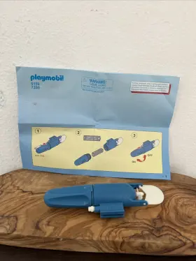 7350 Playmobil 5159/7350 7350/5159 Submarine Motor Works Battery Included And Org Instructions