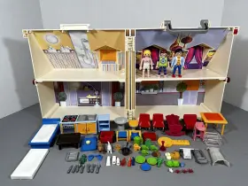 5167 Playmobil Take Along Carry Modern Doll House With Furniture 2005 Clean Nice