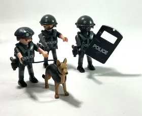 5181 Playmobil Police Tactical Unit Swat Team With K9 Dog