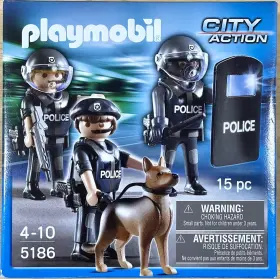 5186 Playmobil Tactical Police And Dog City Action New In Sealed Box