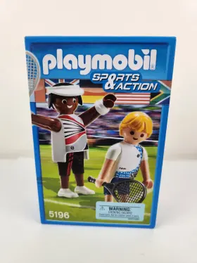 5196 Playmobil Sports Tennis Players 2 Set Retired New In Box 2011