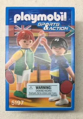5197 Playmobil Sports And Action Table Tennis Figures Olympics Ping Pong Brand New