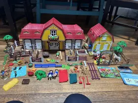 5222horse Playmobil 5221-5222 Country 5221 And Farm Paddock Equestrian Stable Pony
