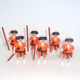 5243 Playmobil Lot Of 6 Boys Series 3 Fi Ure Figures Karate Ninja Kung Fu Master