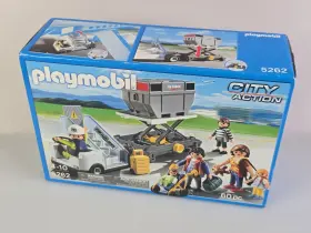5262 Playmobil Retired Aircraft Stairs Passengers And Cargo 2012 New Sealed Gift