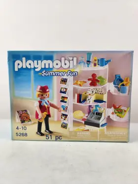 5268 Playmobil Hotel Gift Shop Summer Fun Display Gifts Register New 2012