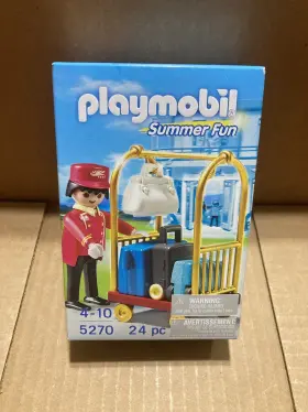 5270 Playmobil Summer Fun - Porter With Baggage Cart #5270 New