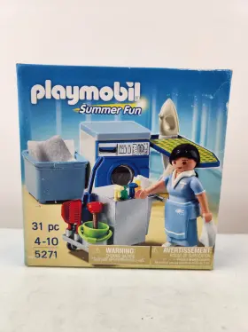 5271 Playmobil Housekeeping Service Maid Cart Washing Machine Iron New 2012