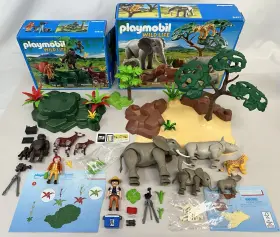 5415 Playmobil 5275 Lot 2 Wildlife 5417 Animals Boxes Figures People Toys 2013 Safari