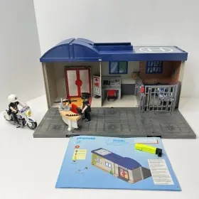 5689 Playmobil 5299/5689 Take Along Police Station Motorcycle Figures Incomplete
