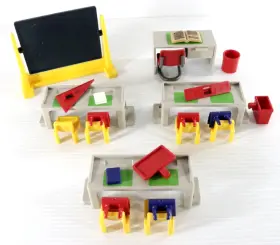 5314 Playmobil Vintage #5314 Victorian School Classroom Mixed Pieces - Incomplete