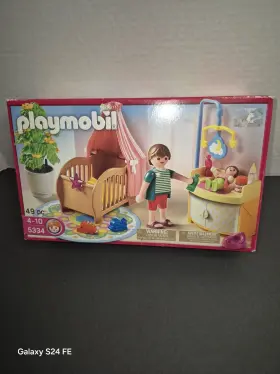 5334 Playmobil Nursery New In Box Sealed Mom Baby Crib Mobile Changing Table