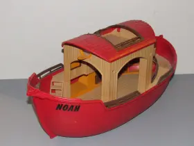 53366171 Playmobil Geobra Noahs Ark Red Boat Only 2003 Incomplete 9373