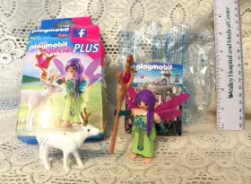 5370 Playmobil Celtic Gowned Fairy White Deer Stag Patronus Gold Antlers