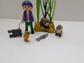 5376 Playmobil Special Plus Young Explorer With Otters Figure Bird Accessories
