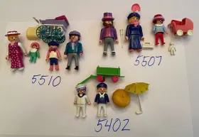 5402 Playmobil 5402. &5510 3 Victorian Family Near Complete Sets 5507 And 5510 - No Boxes