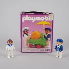 5402 Playmobil Children From Pumpkin Cart With Box By