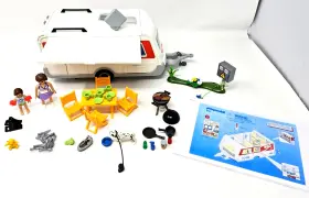 5434 Playmobil Family Caravan Playset - Summer Fun Mobile Home