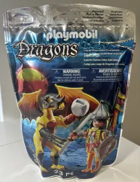 5462 Playmobil Dragons Stone/rock Dragon With Warrior Set #5462 Sealed New Circa 2012