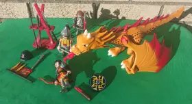 5483 Playmobil Rare Dragon Playset With Figures Not Complete Extras